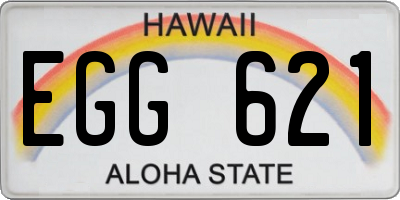 HI license plate EGG621