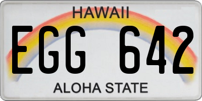 HI license plate EGG642