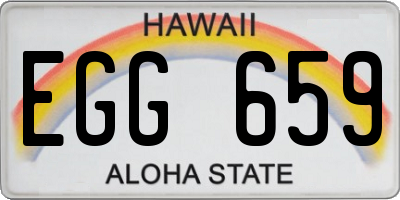 HI license plate EGG659