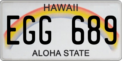 HI license plate EGG689