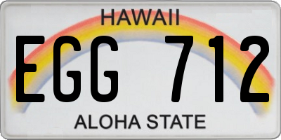 HI license plate EGG712