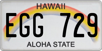 HI license plate EGG729
