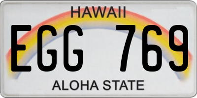HI license plate EGG769