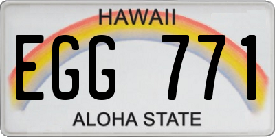 HI license plate EGG771
