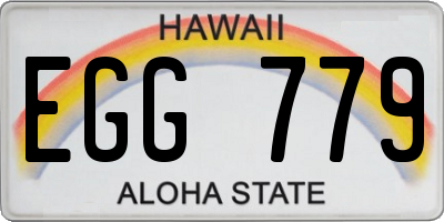 HI license plate EGG779