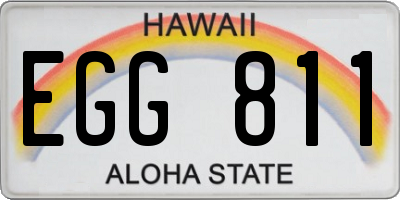 HI license plate EGG811