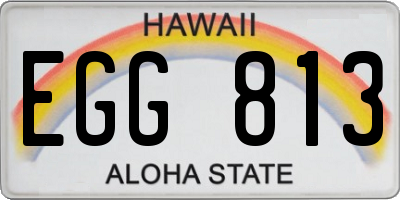 HI license plate EGG813