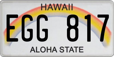 HI license plate EGG817