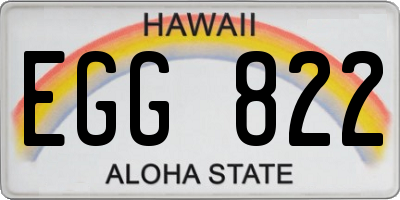 HI license plate EGG822