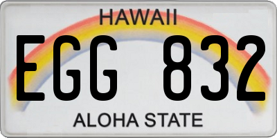 HI license plate EGG832