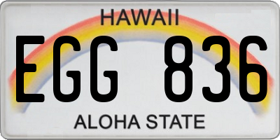 HI license plate EGG836