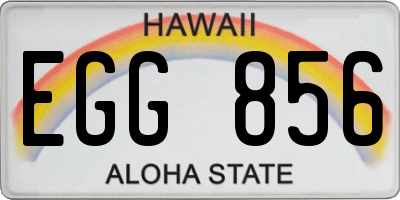 HI license plate EGG856