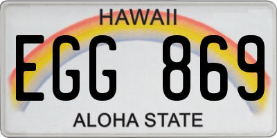 HI license plate EGG869