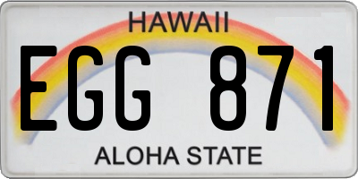 HI license plate EGG871