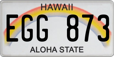 HI license plate EGG873