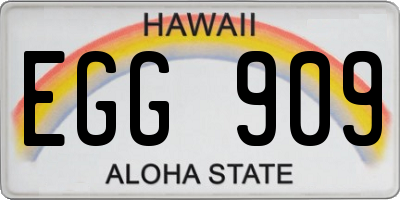 HI license plate EGG909