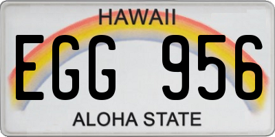 HI license plate EGG956