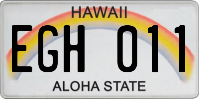 HI license plate EGH011