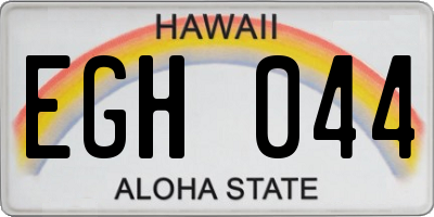 HI license plate EGH044