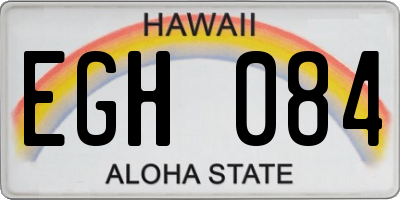 HI license plate EGH084