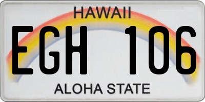 HI license plate EGH106