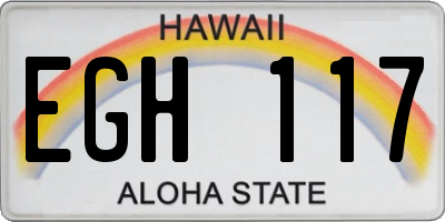 HI license plate EGH117