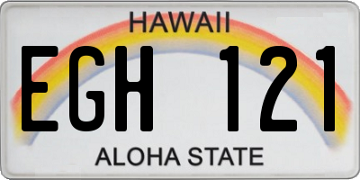 HI license plate EGH121