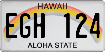 HI license plate EGH124
