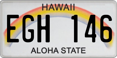 HI license plate EGH146