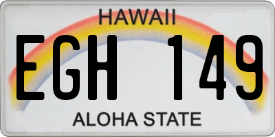 HI license plate EGH149