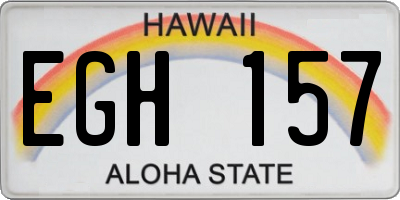 HI license plate EGH157