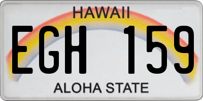 HI license plate EGH159