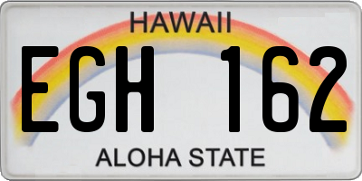 HI license plate EGH162