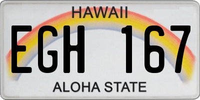 HI license plate EGH167