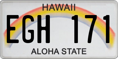 HI license plate EGH171
