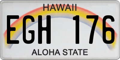HI license plate EGH176