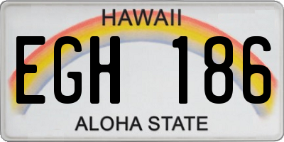 HI license plate EGH186