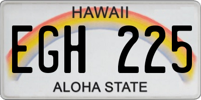 HI license plate EGH225