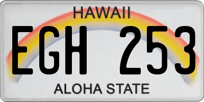 HI license plate EGH253