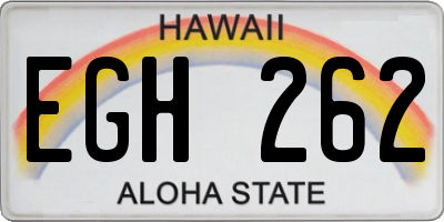 HI license plate EGH262