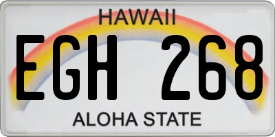 HI license plate EGH268