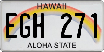 HI license plate EGH271