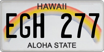 HI license plate EGH277
