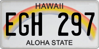 HI license plate EGH297