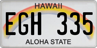 HI license plate EGH335