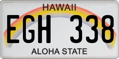 HI license plate EGH338