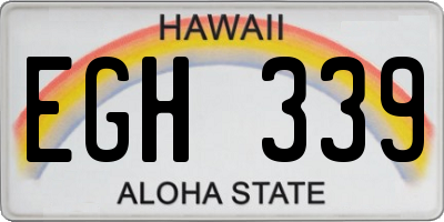 HI license plate EGH339