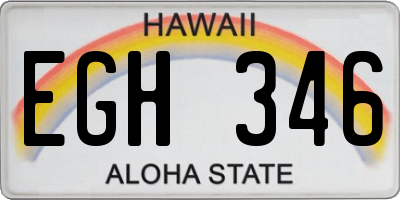 HI license plate EGH346