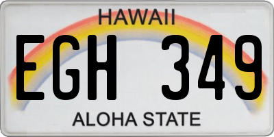 HI license plate EGH349