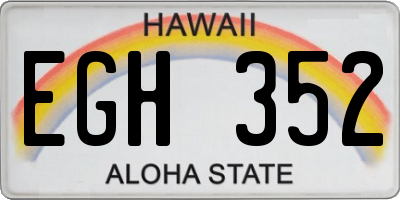 HI license plate EGH352